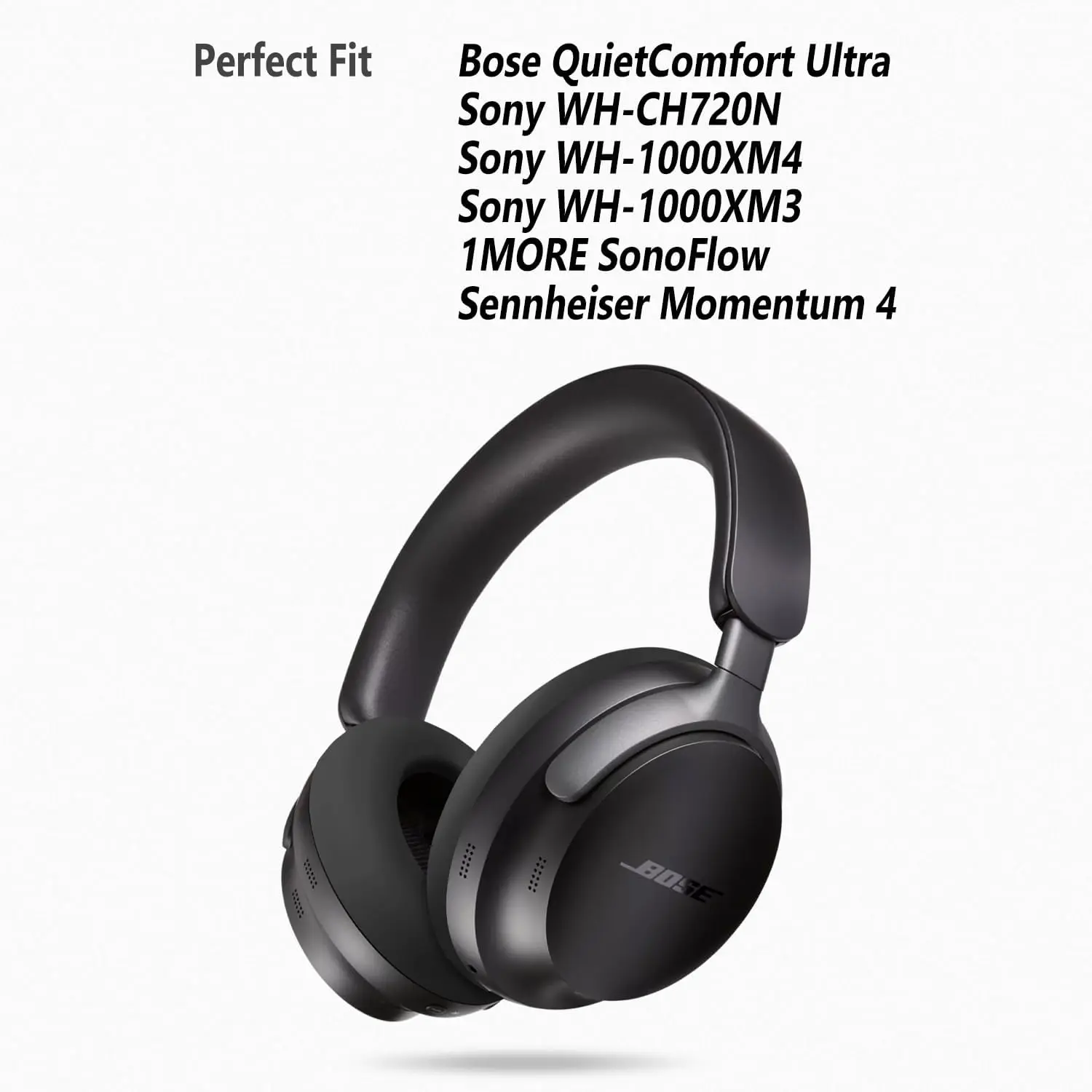 Bose Headphone Qc Ultra - Luva protetora de orelha de silicone,