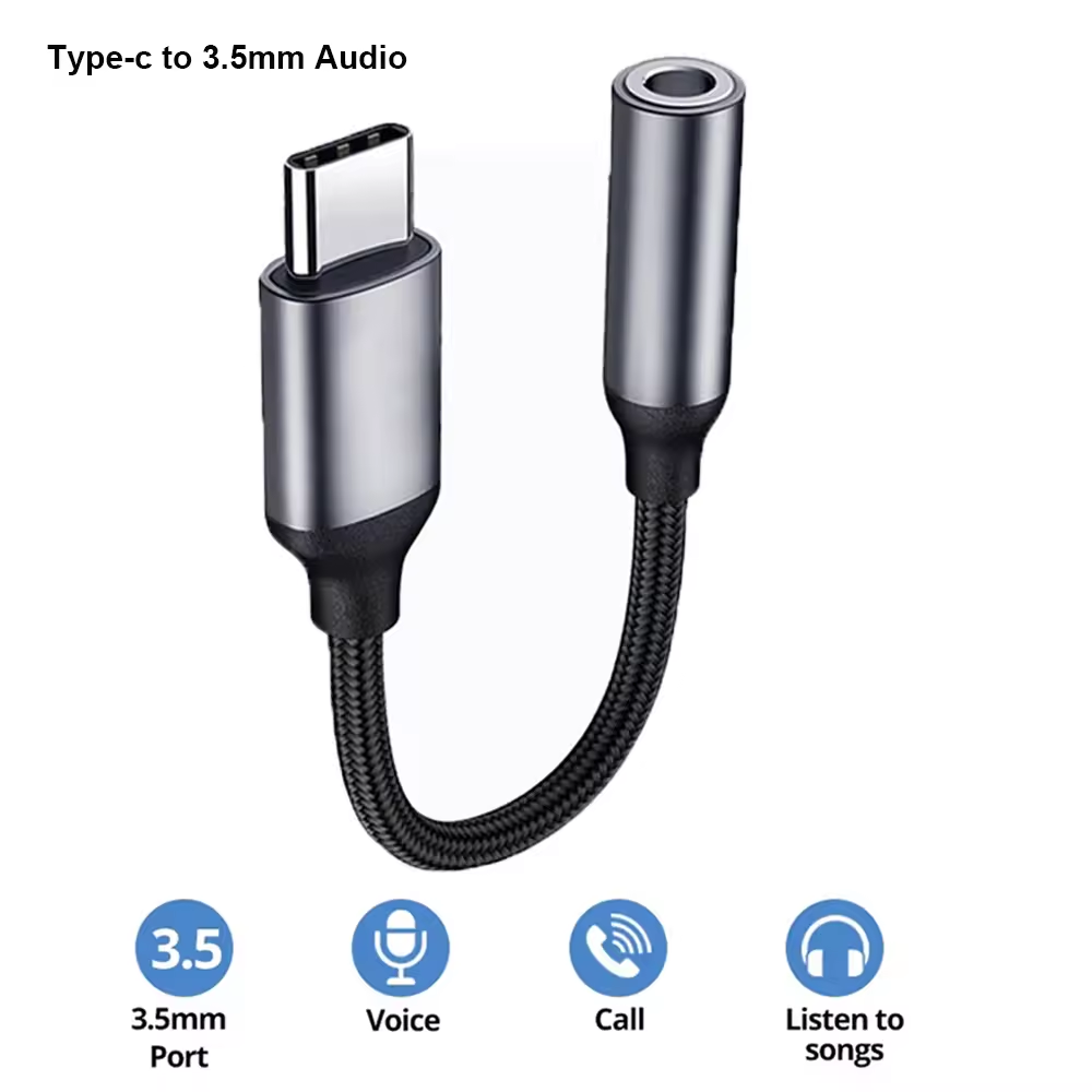 Audiophile Headphone Wired - Adaptador de Áudio USB C 3.5mm,