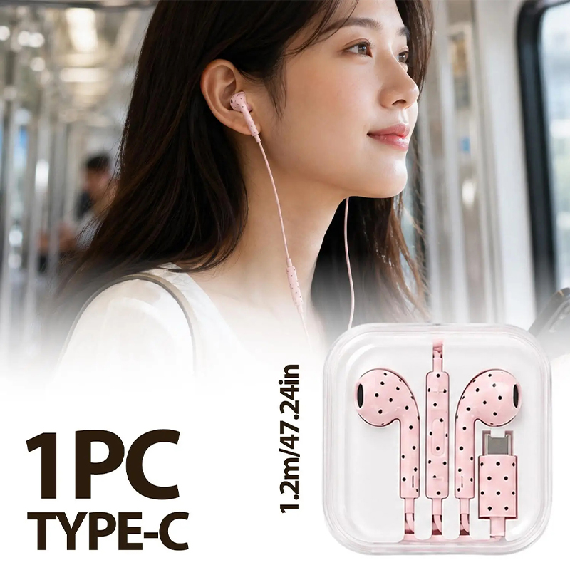 Fone de ouvido tipo C com esta - Wired Earphone Mic avaliação e preço
